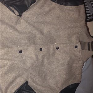 Aeropostale’s leather sleeve letterman type jacket